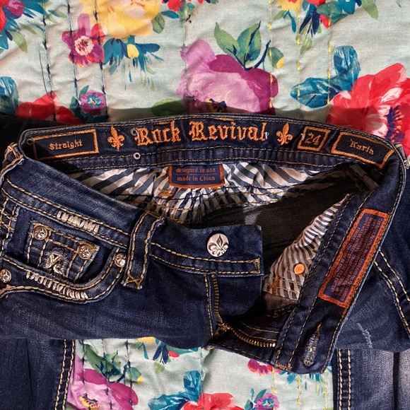 NWOT Rock Revival Jeans distressed KARLA size 24 - Picture 4 of 5
